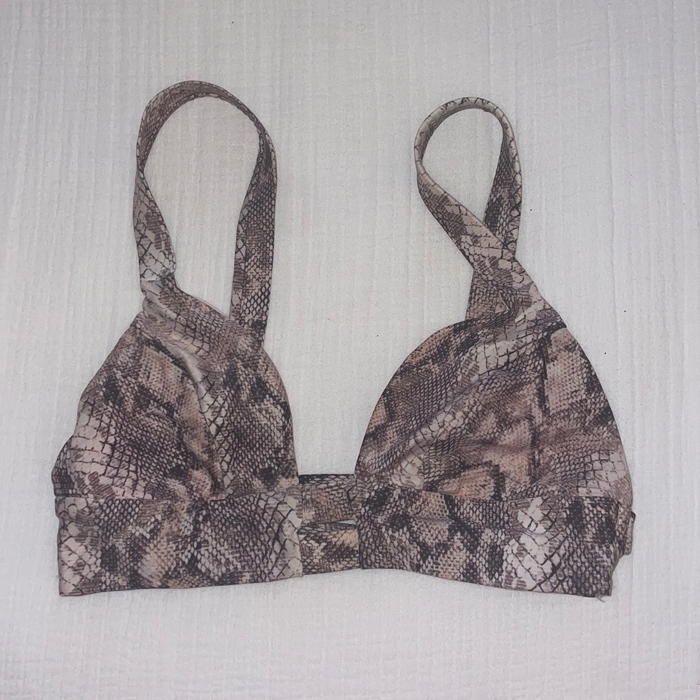 Vitamin A snake skin bikini top
